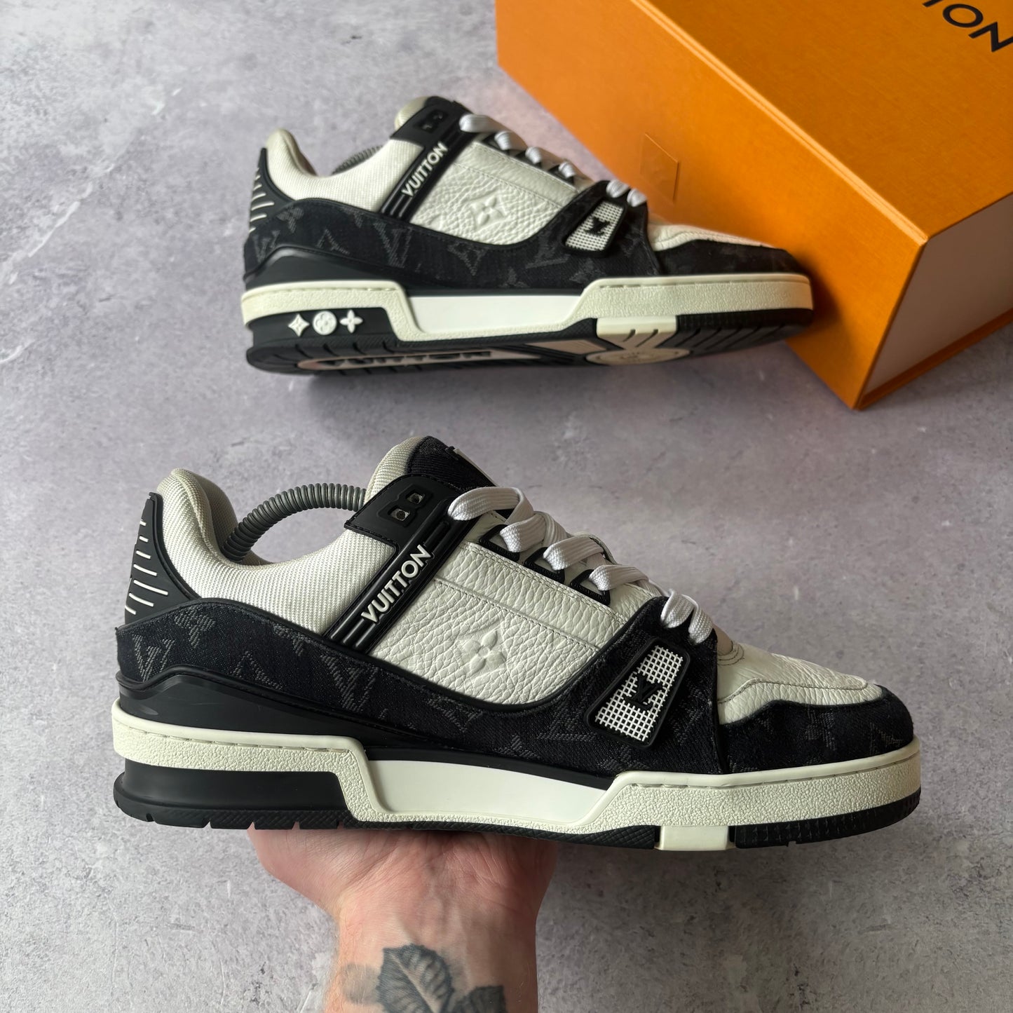Louis Vuitton Denim Trainers - Fits UK 8.5