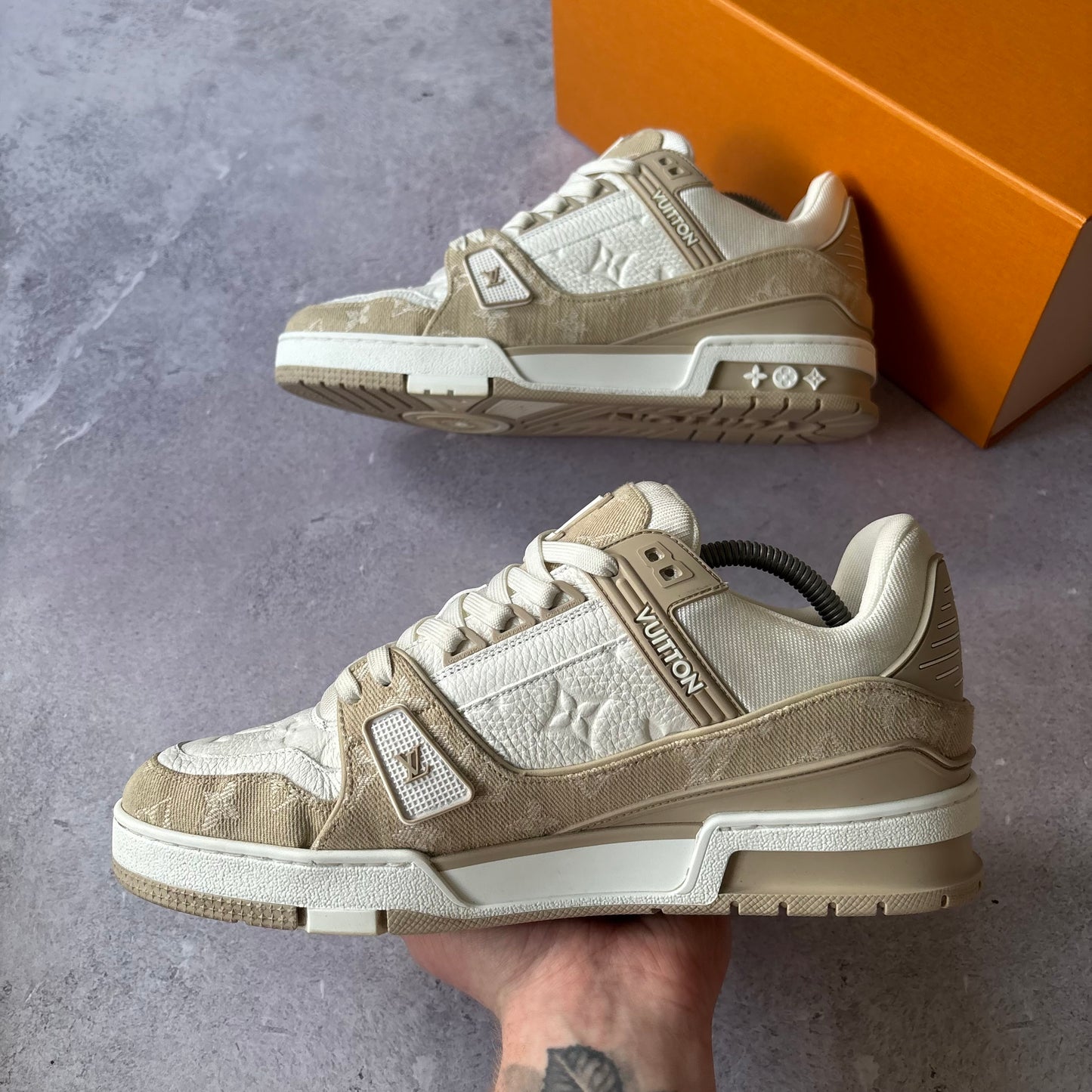 Louis Vuitton Denim Trainers - Fits UK 8.5