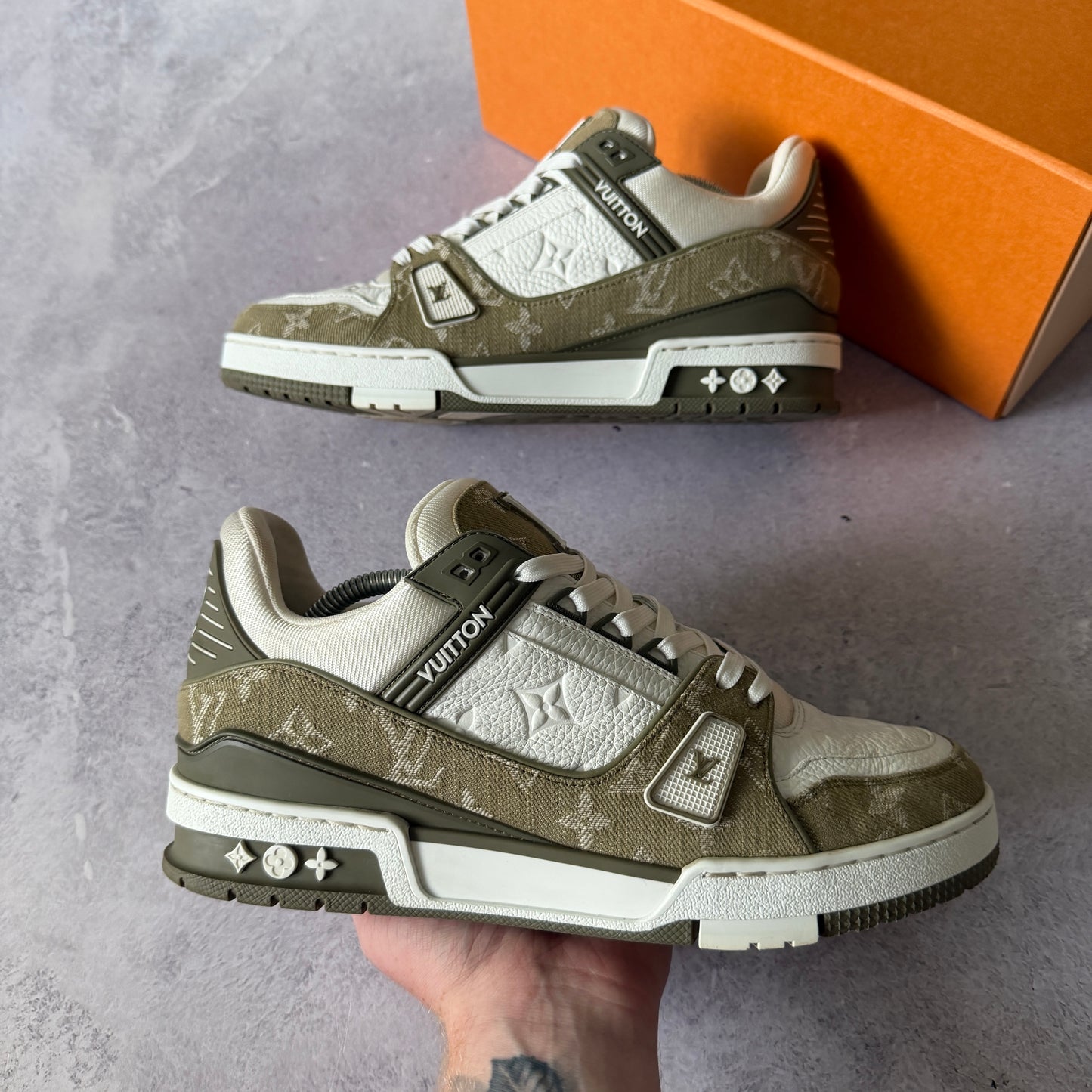 Louis Vuitton Denim Trainers - Fits UK 8