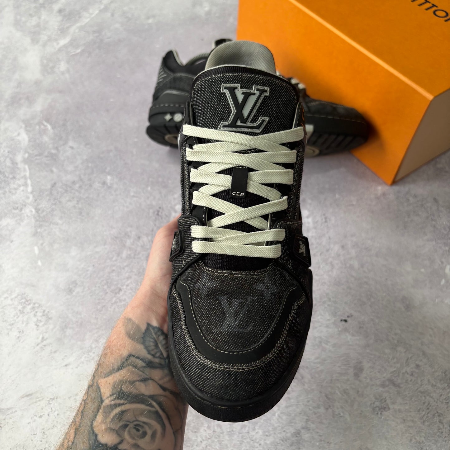 Louis Vuitton Denim Trainers - Fits UK 8.5
