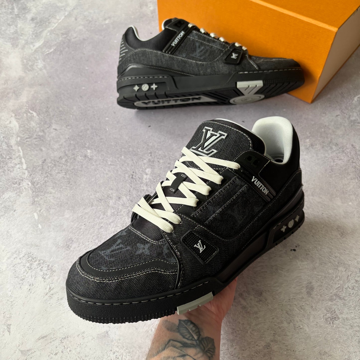 Louis Vuitton Denim Trainers - Fits UK 10.5/11