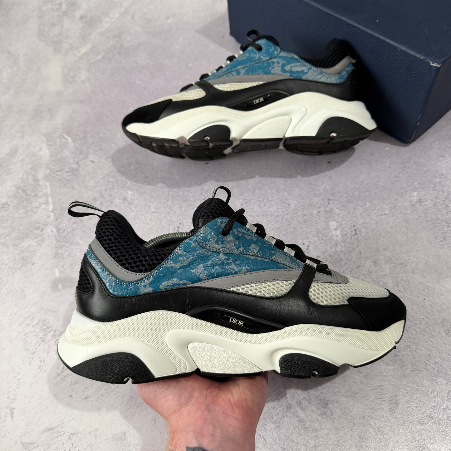 Dior B22 Python Trainers - UK 10