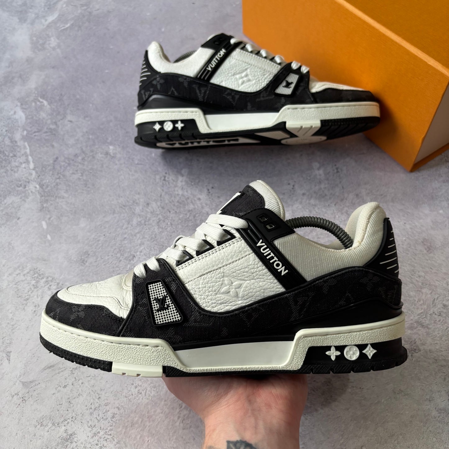 Louis Vuitton Denim Trainers - Fits UK 8