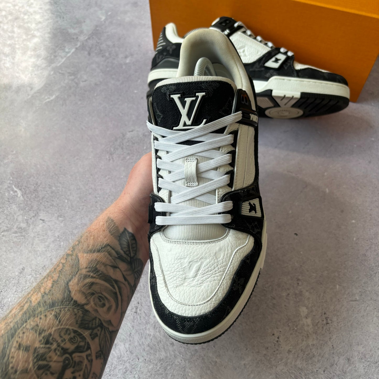 Louis Vuitton Denim Trainers - Fits UK 8.5