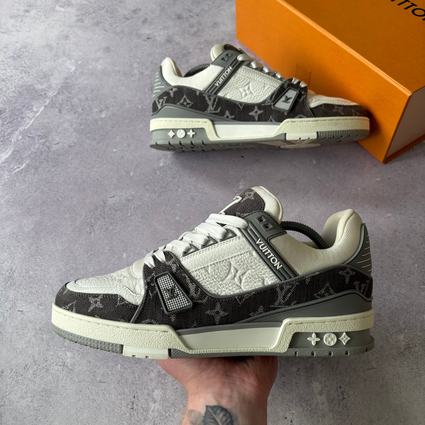 Louis Vuitton Denim Trainers - Fits UK 8