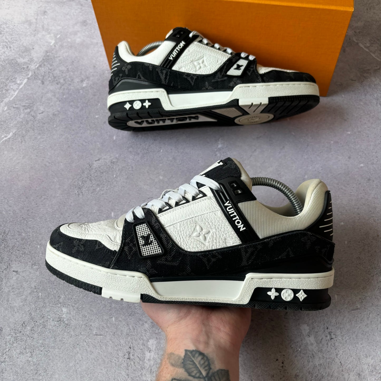 Louis Vuitton Denim Trainers - Fits UK 8.5