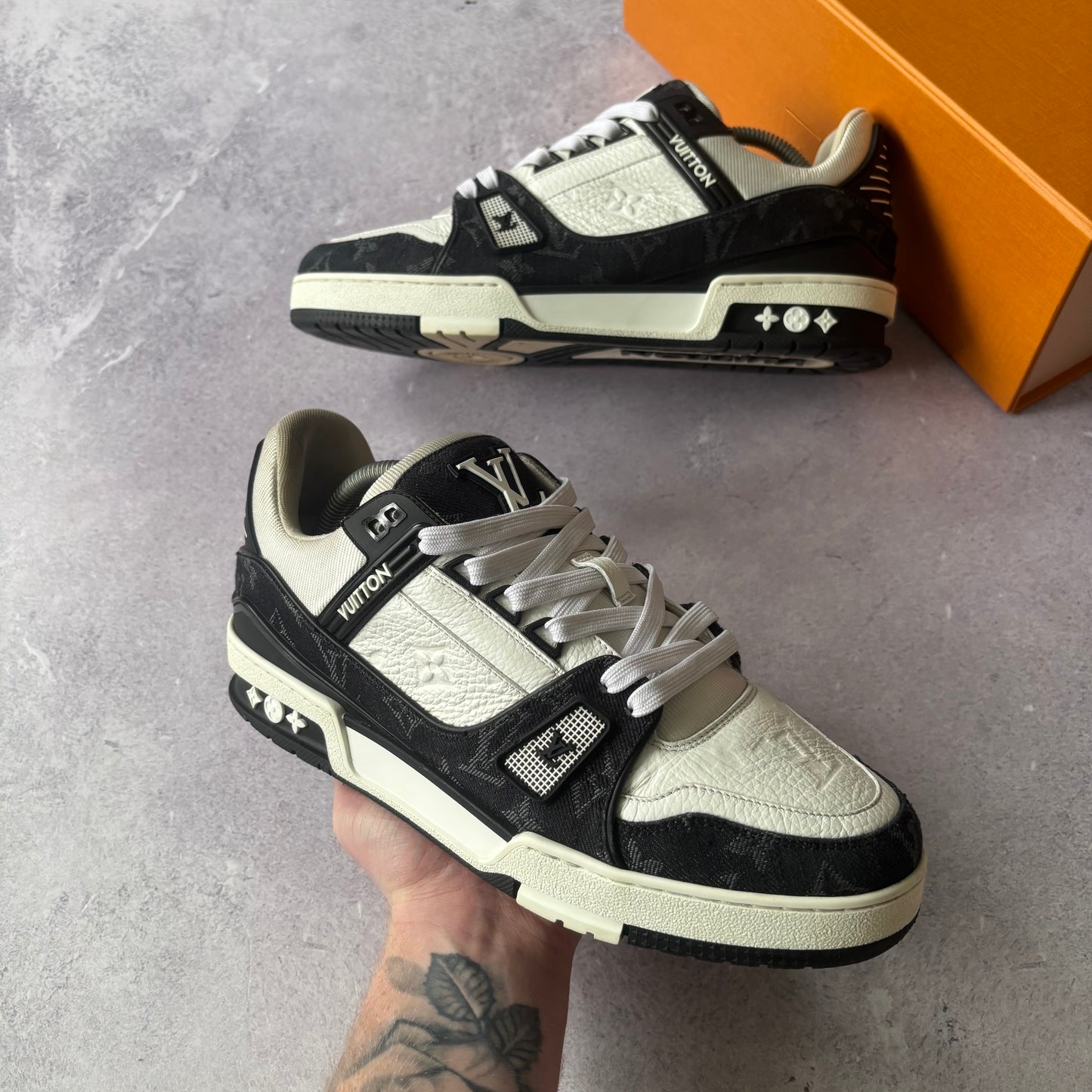 Louis Vuitton Denim Trainers - Fits UK 8.5