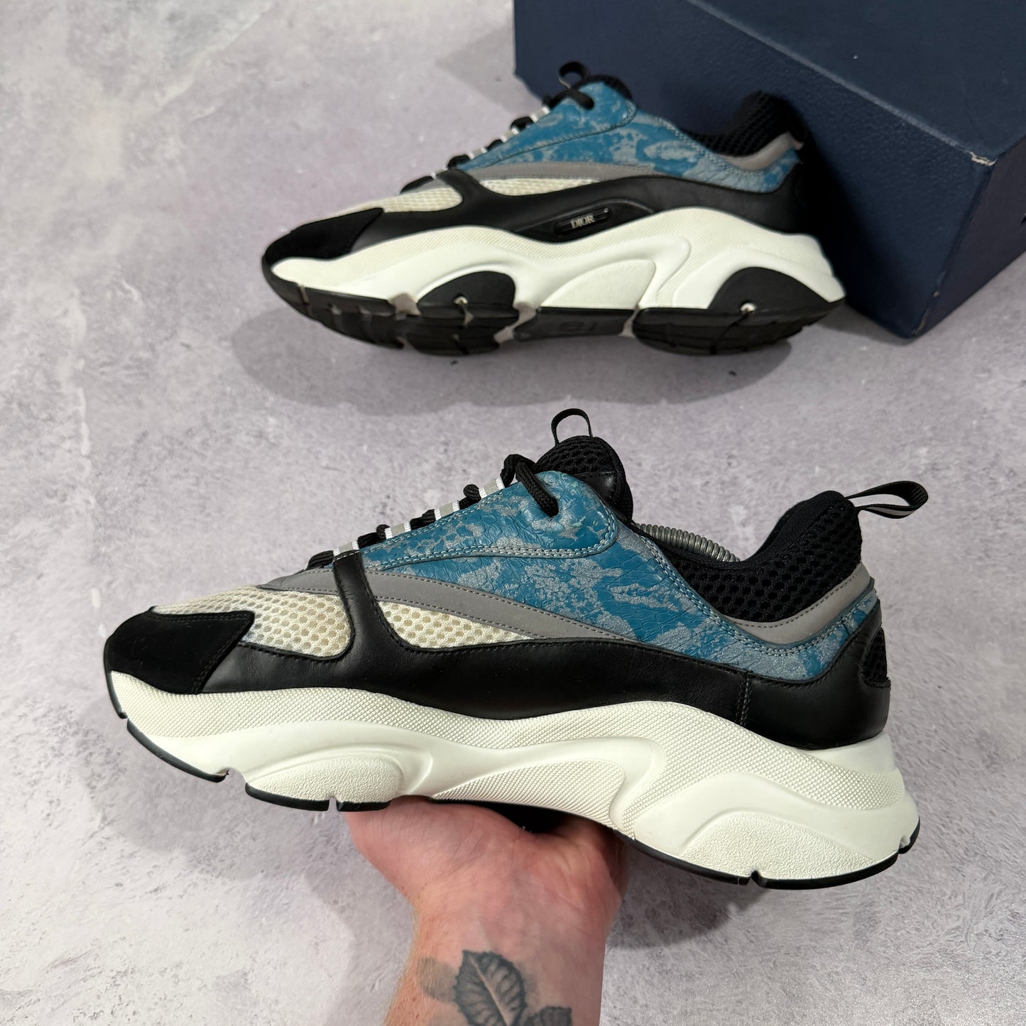 Dior B22 Python Trainers - UK 10