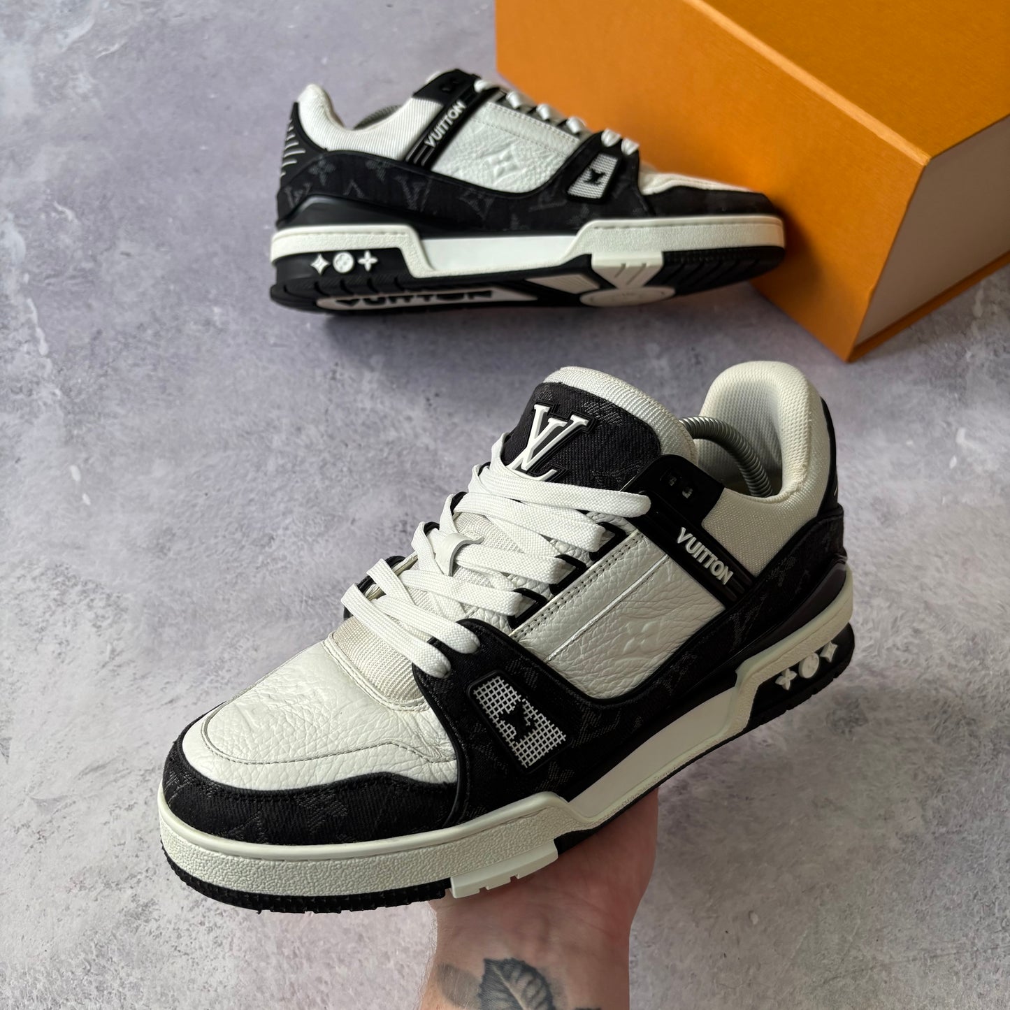 Louis Vuitton Denim Trainers - Fits UK 8