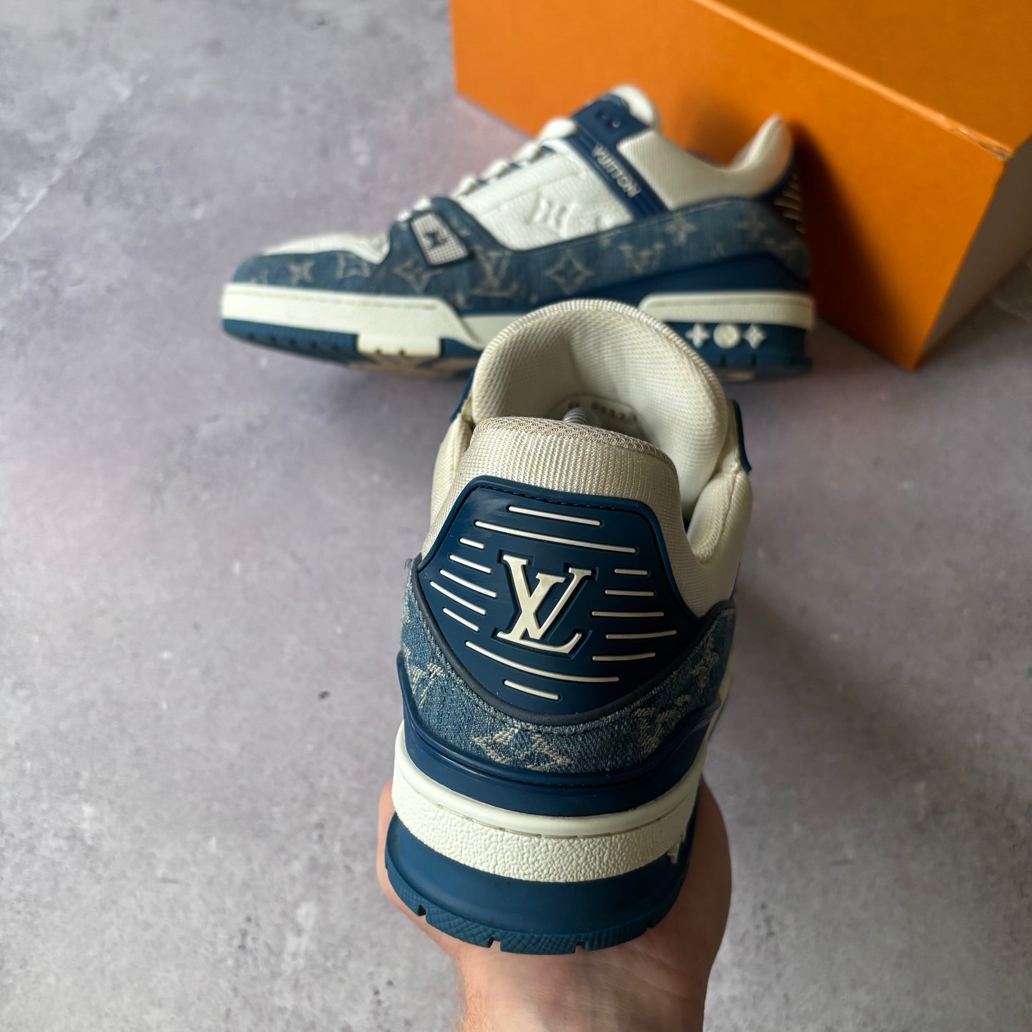 Louis Vuitton Denim Trainers - Fits UK 9