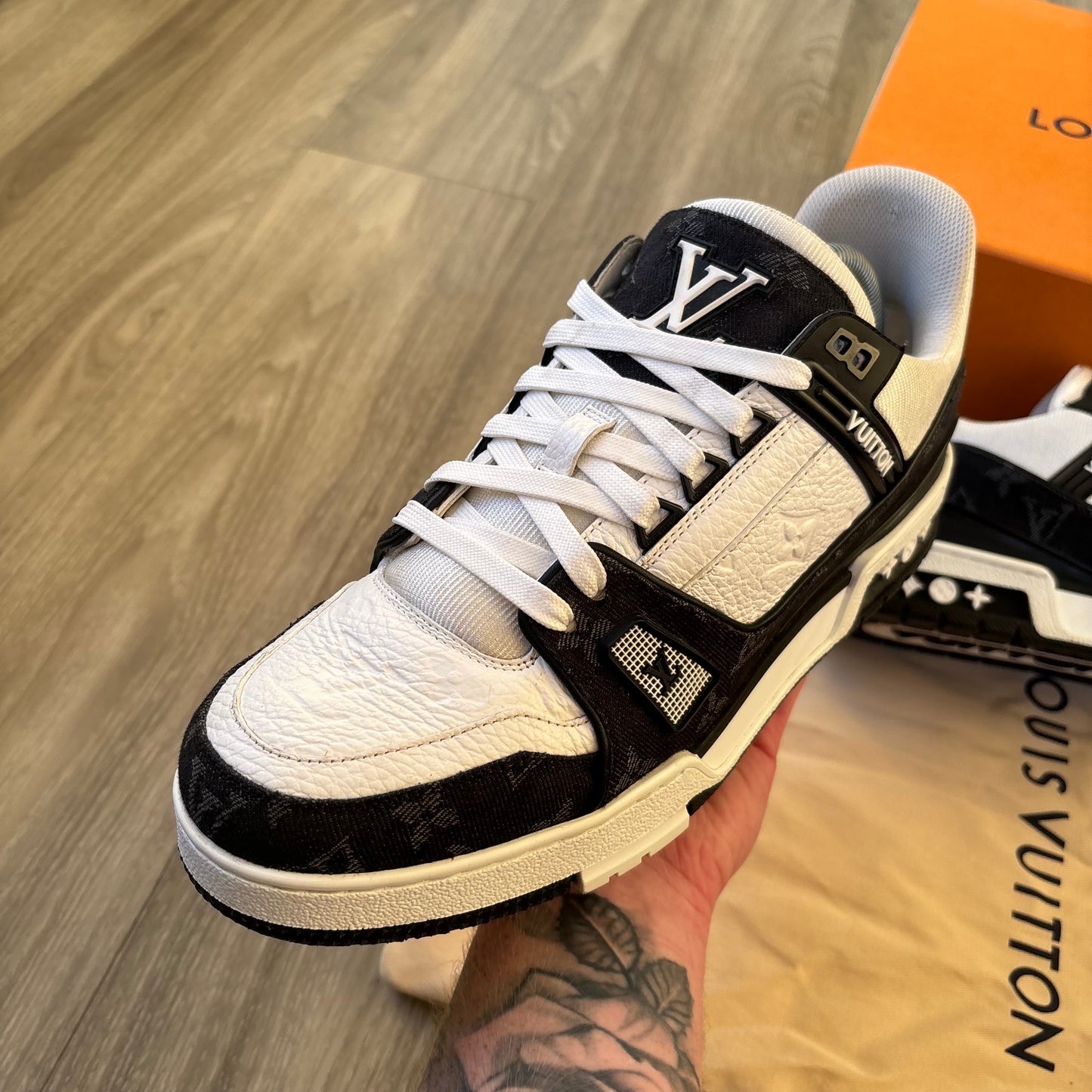 Louis Vuitton Denim Trainers UK 9