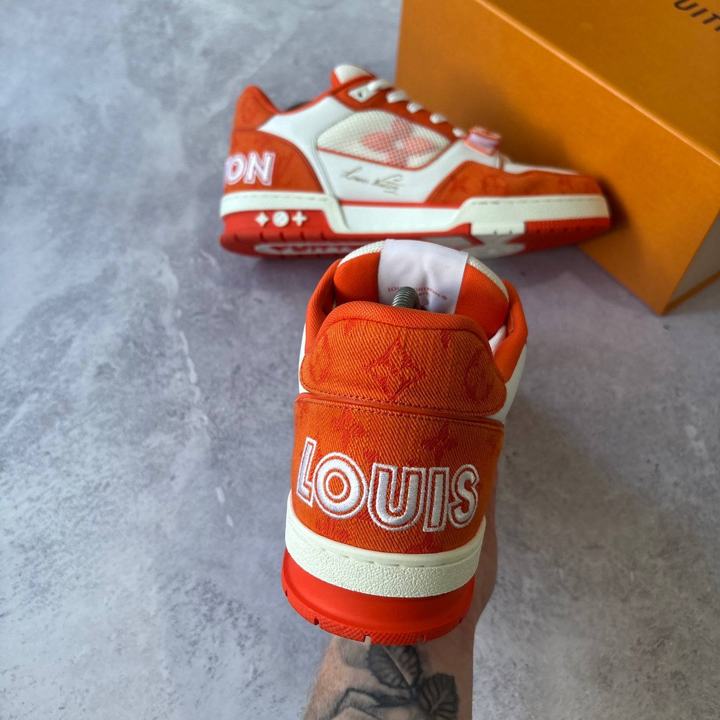 Louis Vuitton Denim Trainers - Fits UK 10