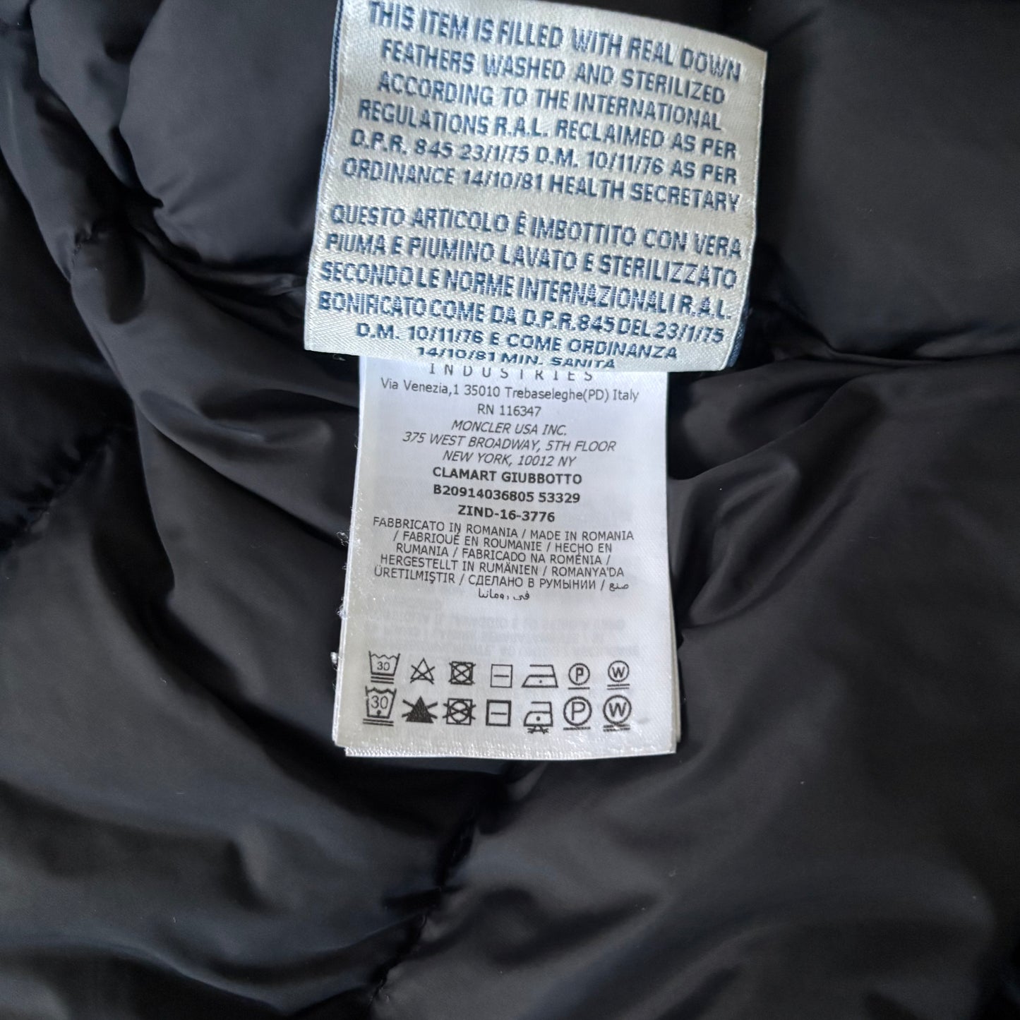 Moncler Clamart Puffer Jacket - Size 1