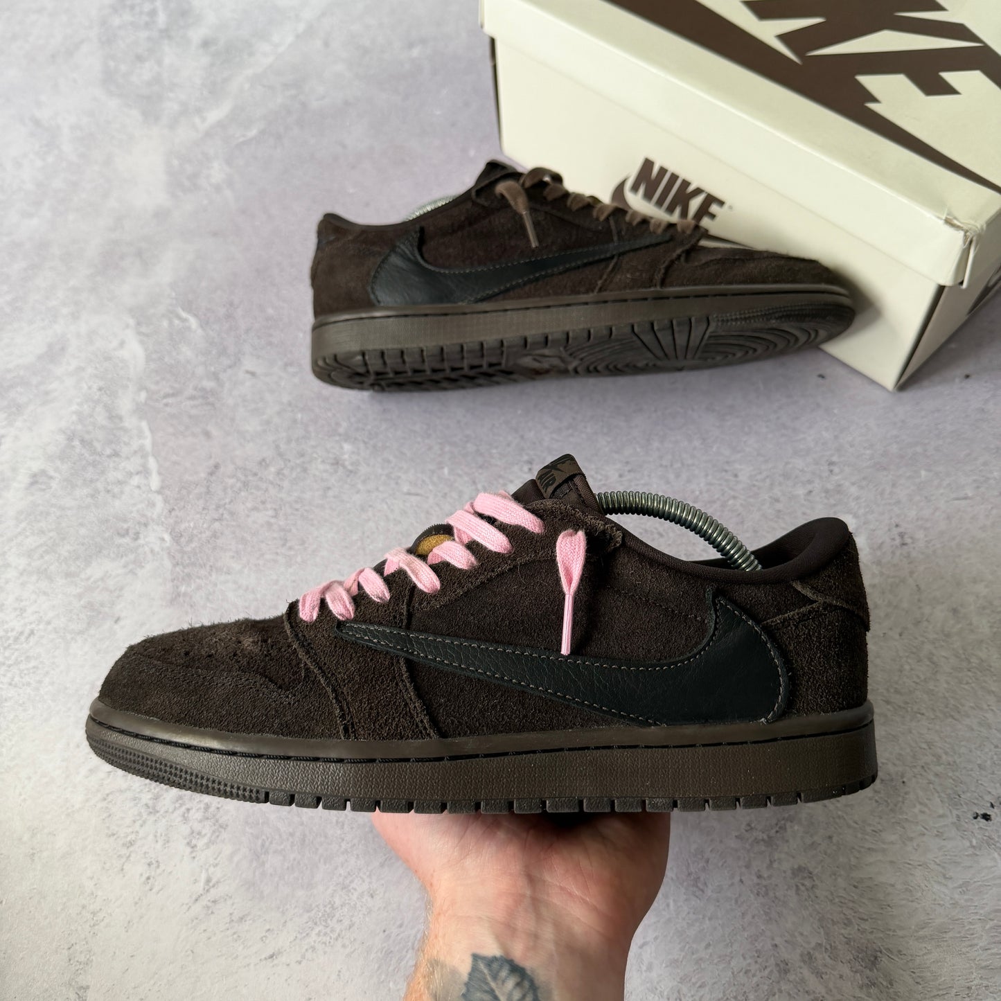 Travis Scott x Air Jordan 1 Low Trainers - UK 7.5