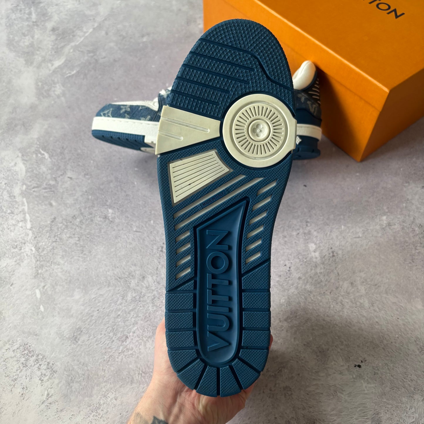 Louis Vuitton Denim Trainers - Fits UK 10