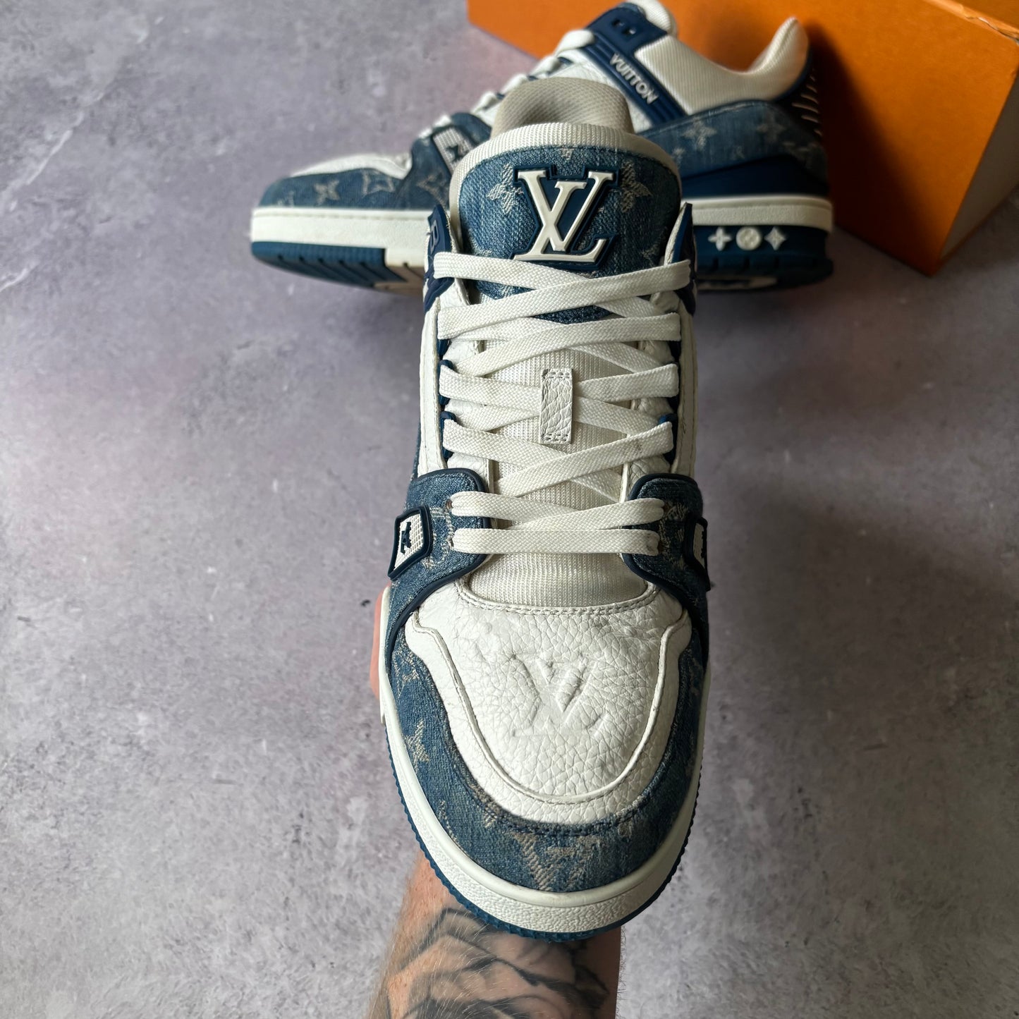 Louis Vuitton Denim Trainers - Fits UK 9