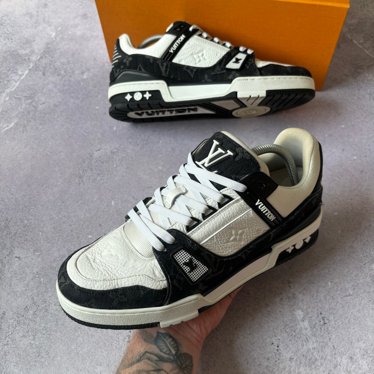 Louis Vuitton Denim Trainers - Fits UK 8.5