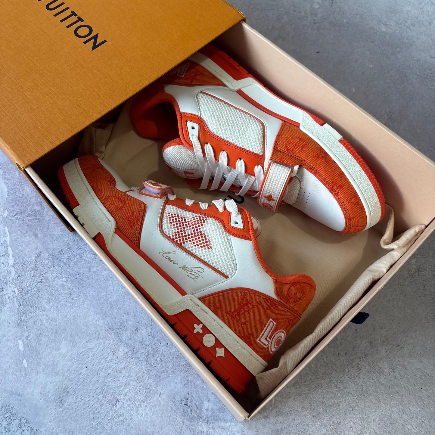Louis Vuitton Denim Trainers - Fits UK 10