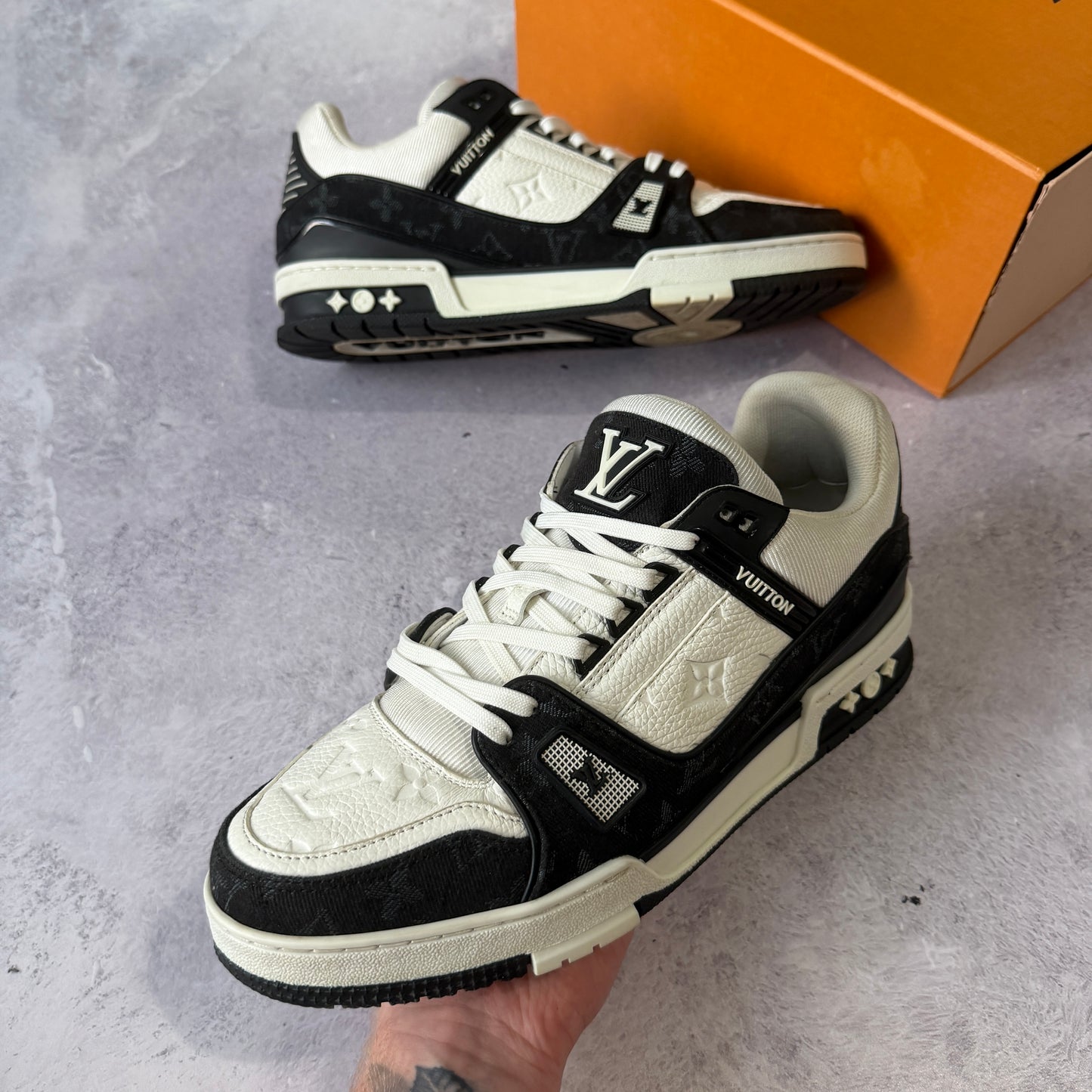 Louis Vuitton Denim Trainers - Fits UK 11.5/12