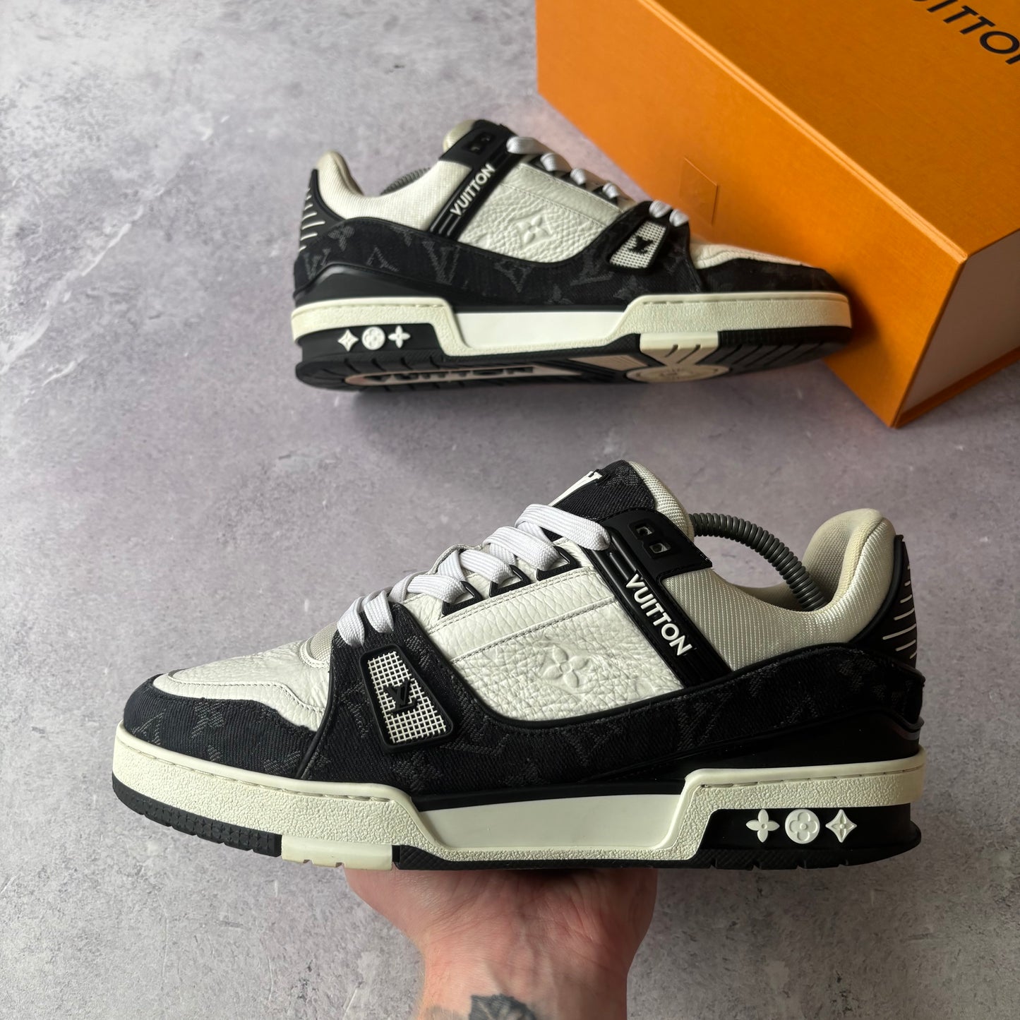 Louis Vuitton Denim Trainers - Fits UK 8.5