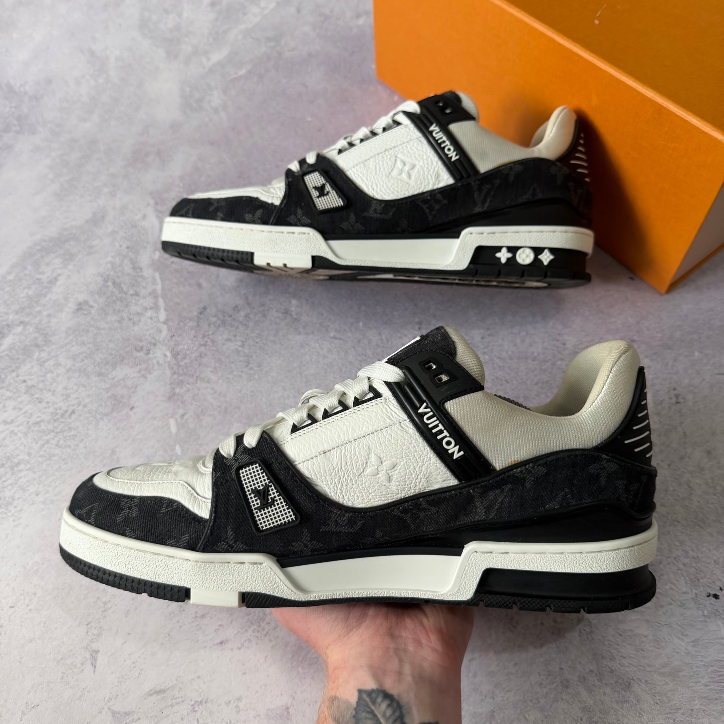 Louis Vuitton Denim Trainers - Fits UK 11