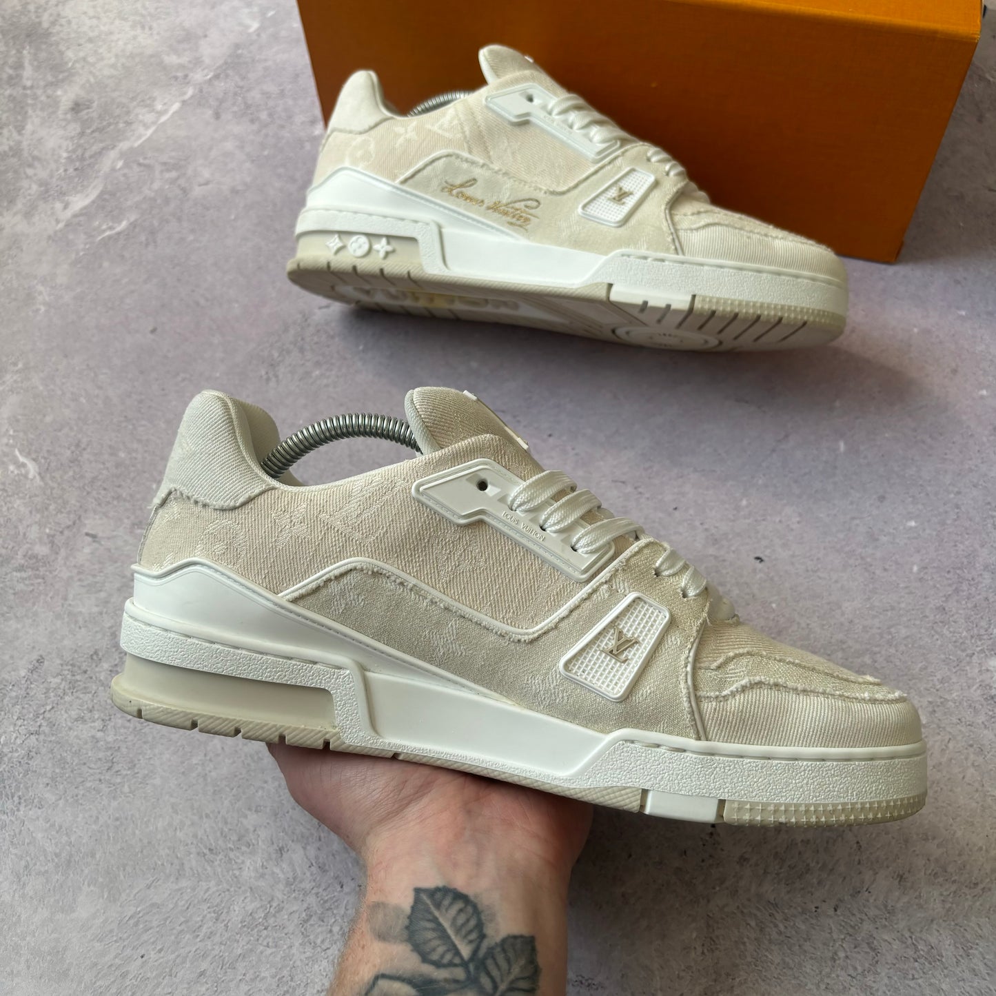 Louis Vuitton Denim Trainers - Fits UK 8.5