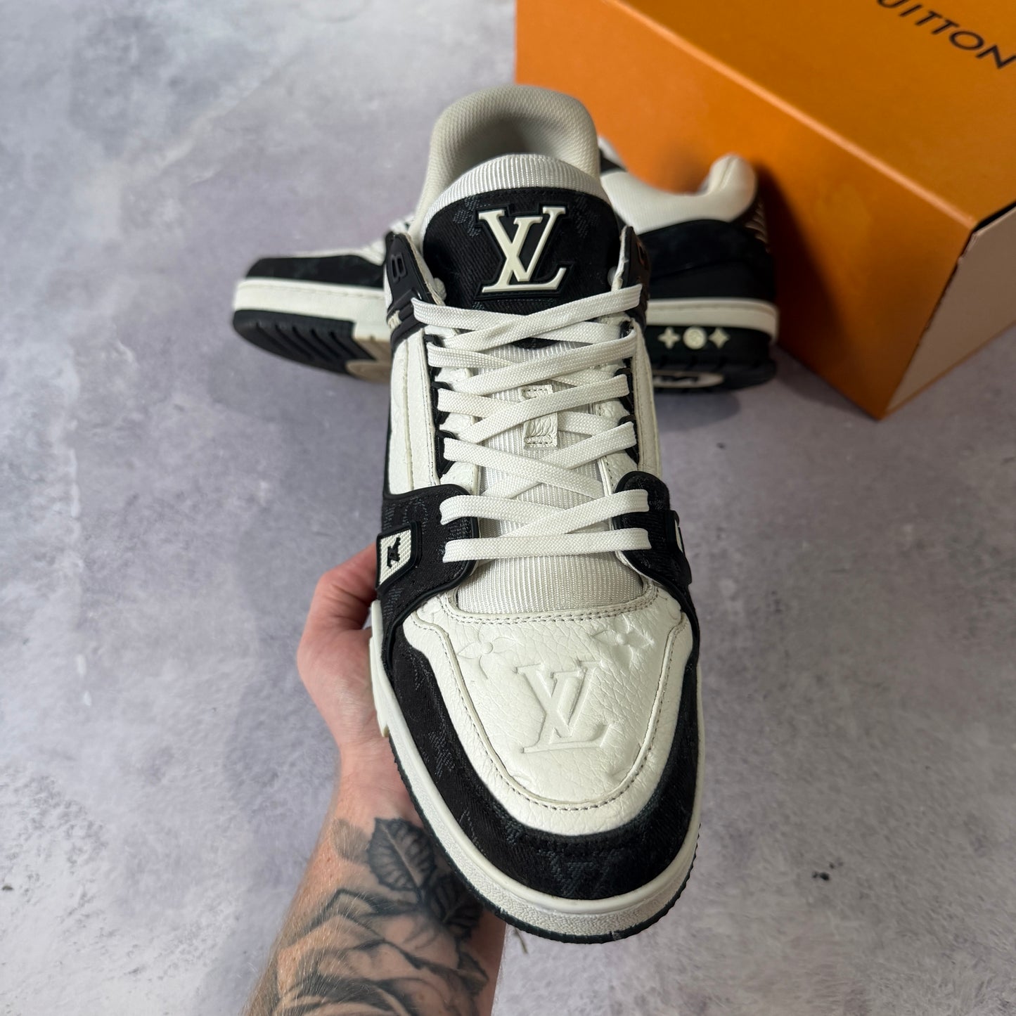 Louis Vuitton Denim Trainers - Fits UK 11.5/12