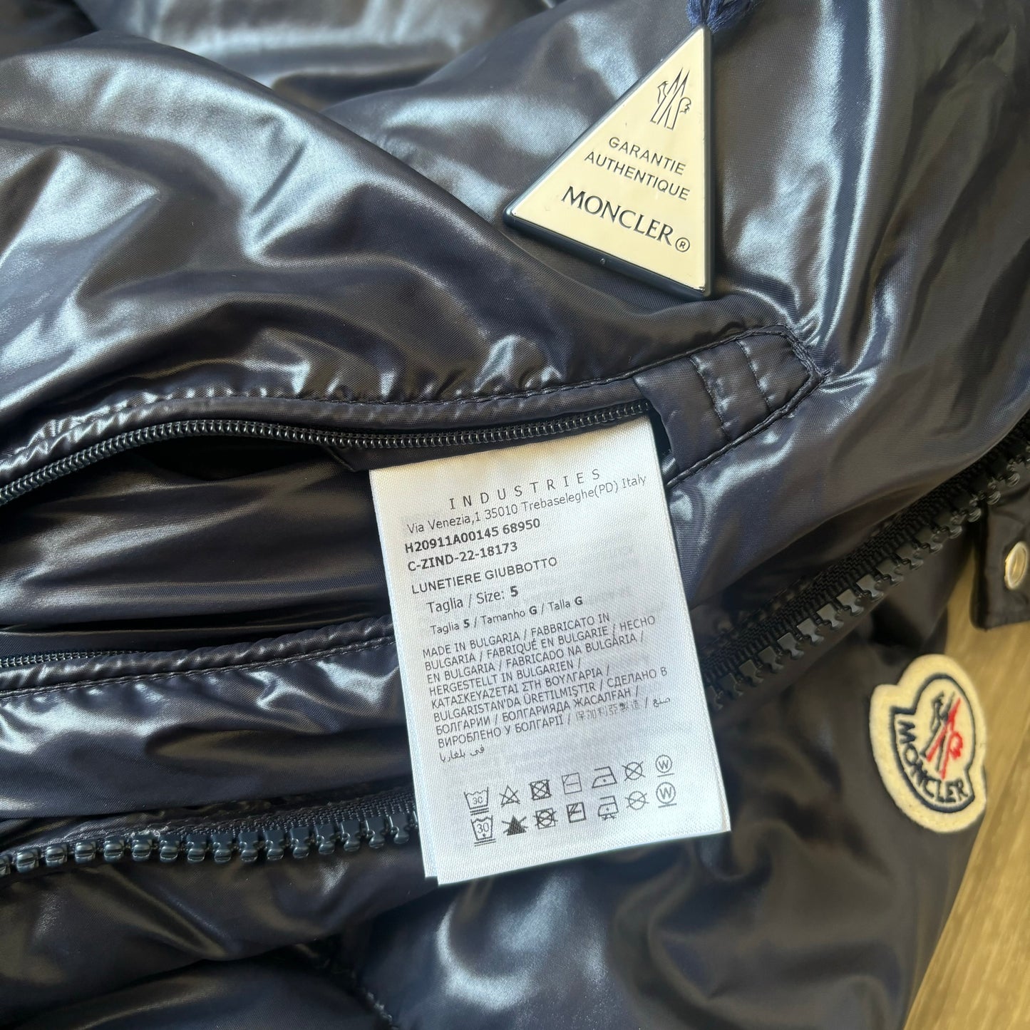 Moncler Lunetiere Puffer Jacket Size 5