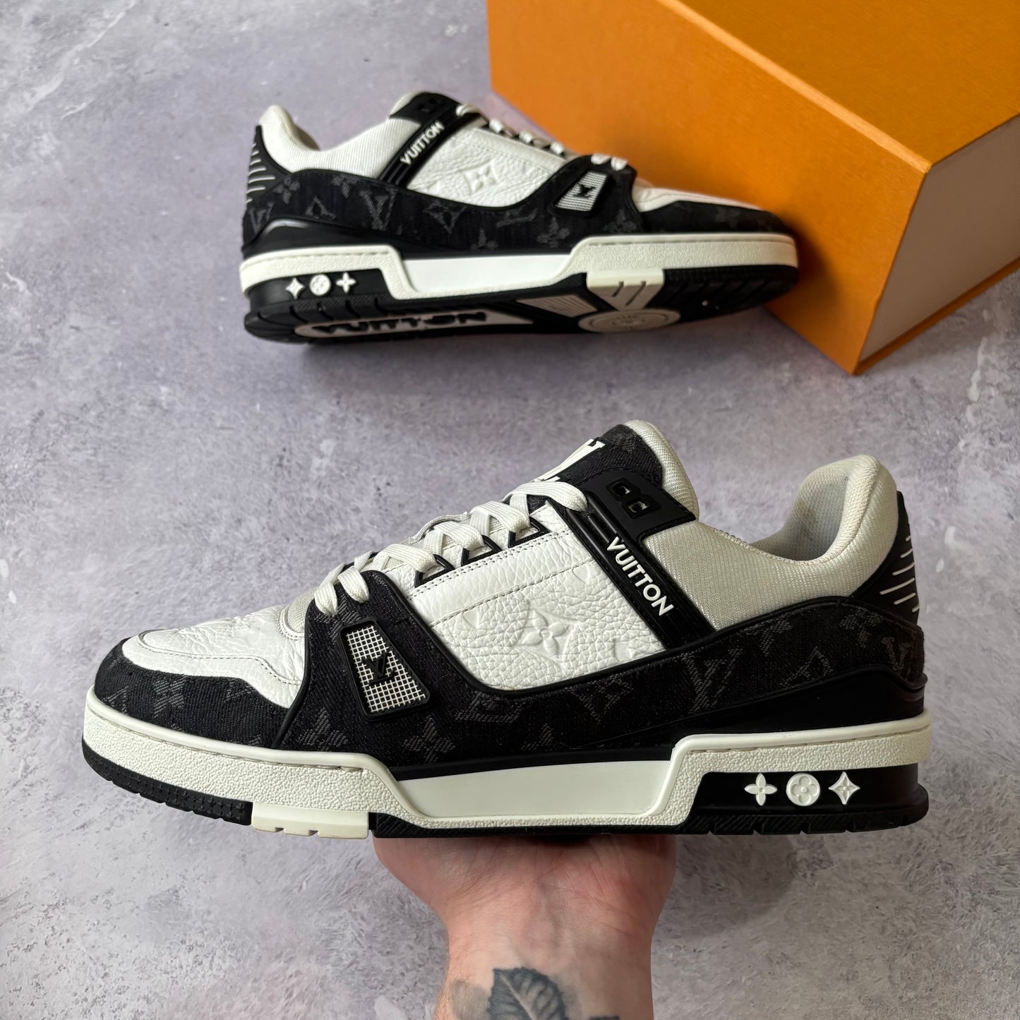 Louis Vuitton Denim Trainers - Fits UK 10.5