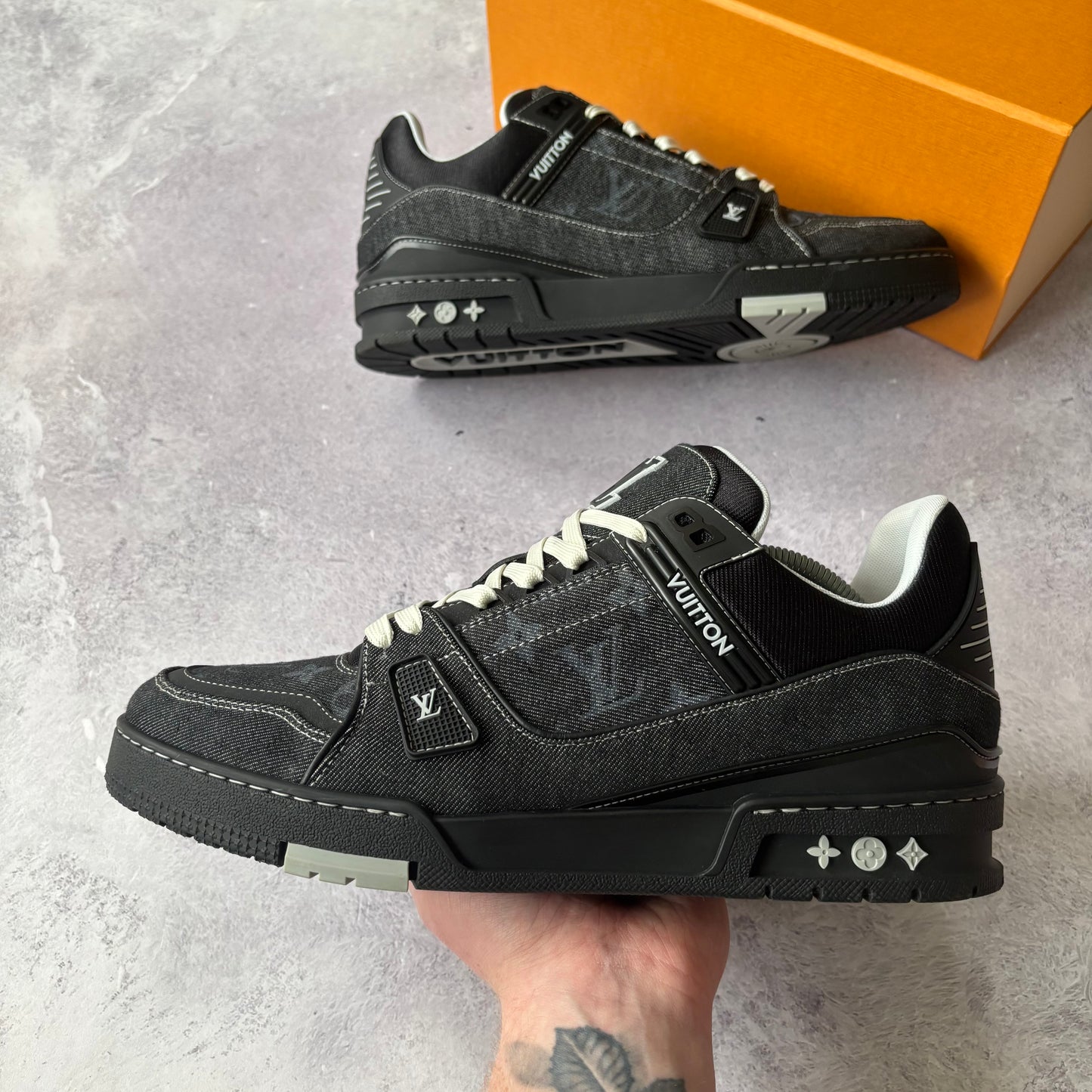 Louis Vuitton Denim Trainers - Fits UK 10.5/11