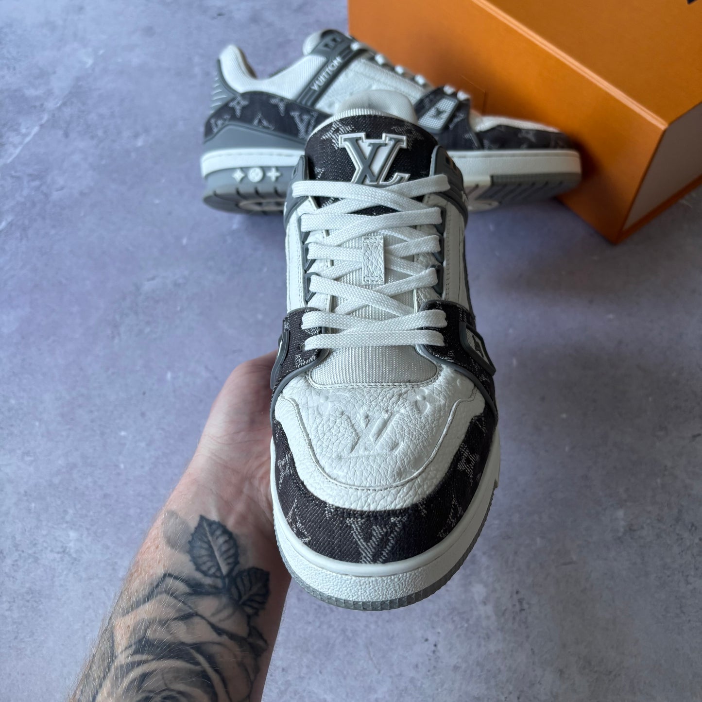 Louis Vuitton Denim Trainers - Fits UK 9