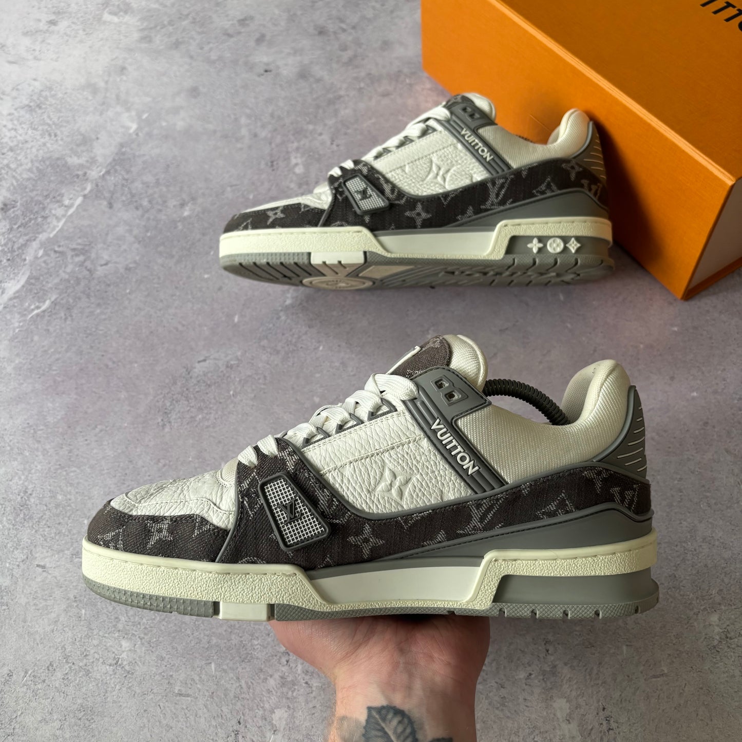 Louis Vuitton Denim Trainers - Fits UK 8