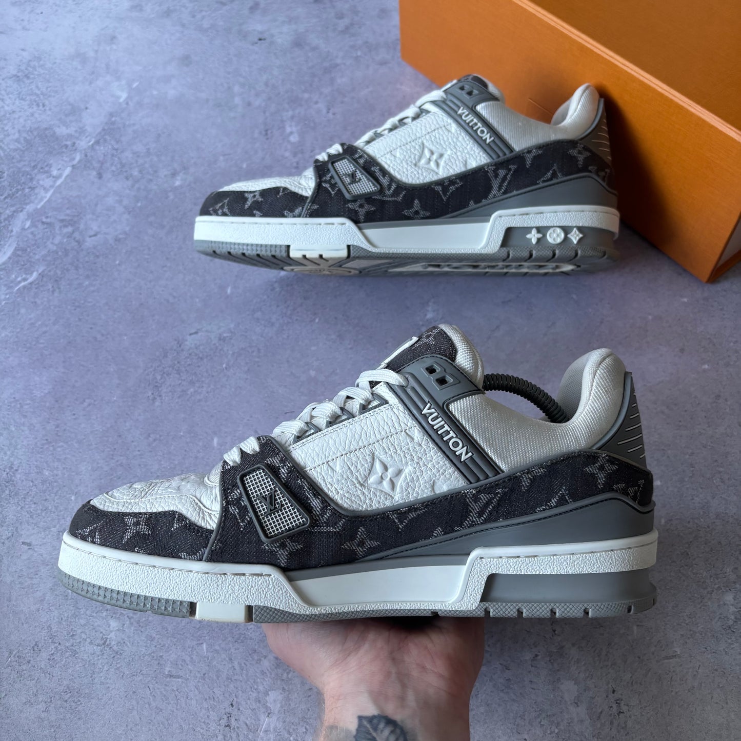 Louis Vuitton Denim Trainers - Fits UK 9