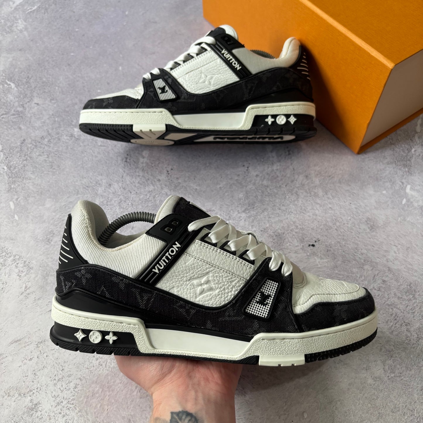 Louis Vuitton Denim Trainers - Fits UK 8