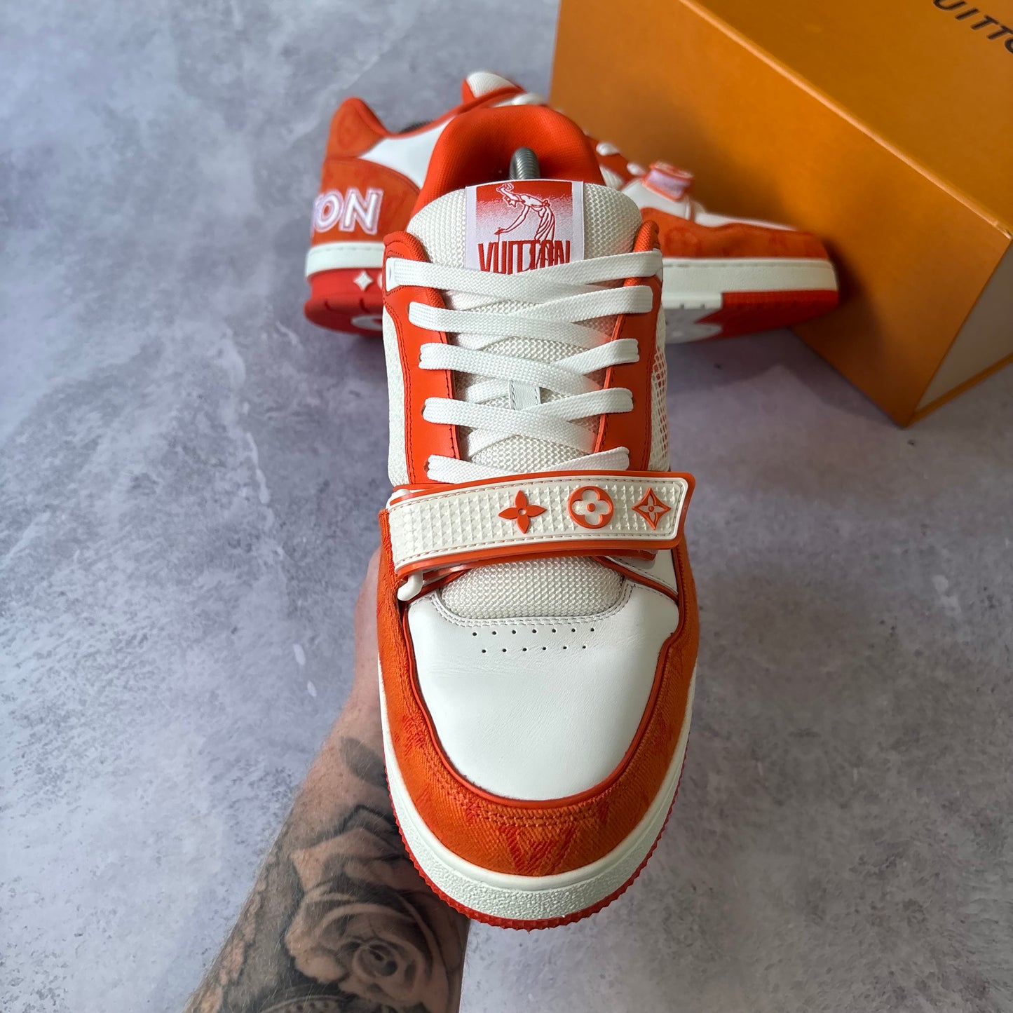 Louis Vuitton Denim Trainers - Fits UK 10