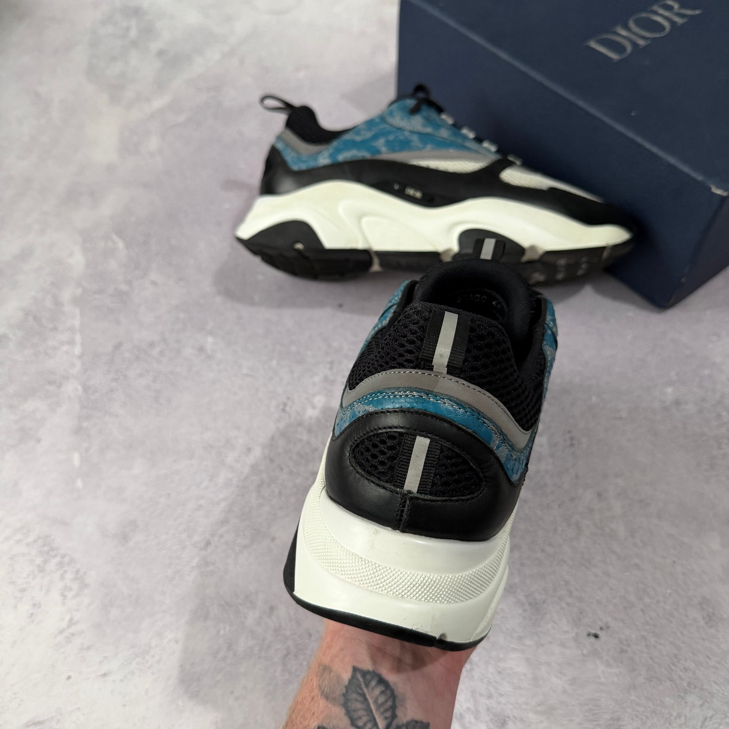 Dior B22 Python Trainers - UK 10