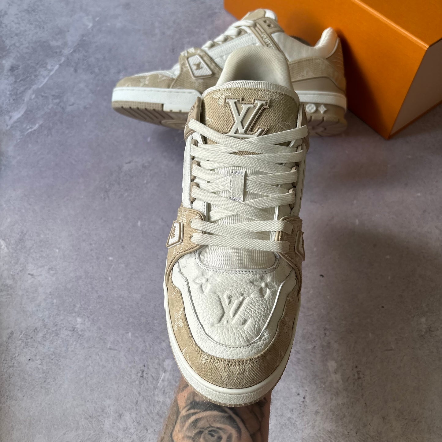 Louis Vuitton Denim Trainers - Fits UK 8.5