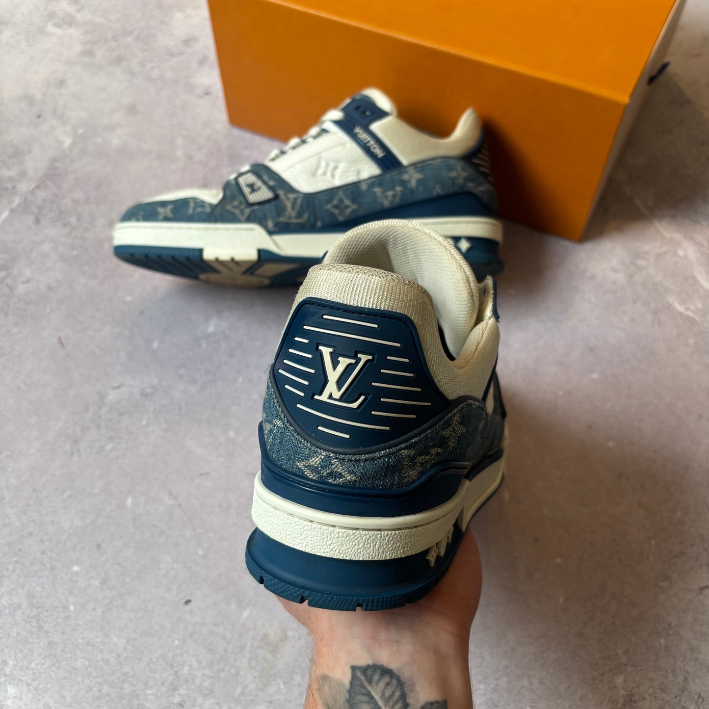 Louis Vuitton Denim Trainers - Fits UK 9
