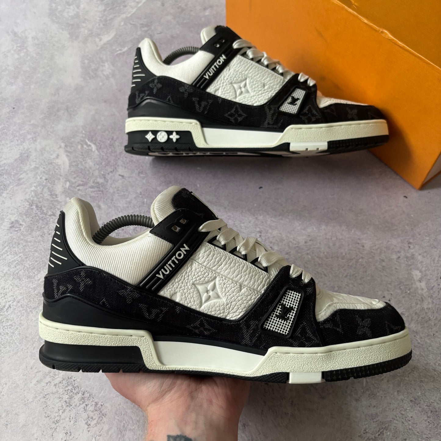Louis Vuitton Denim Trainers - Fits UK 8.5