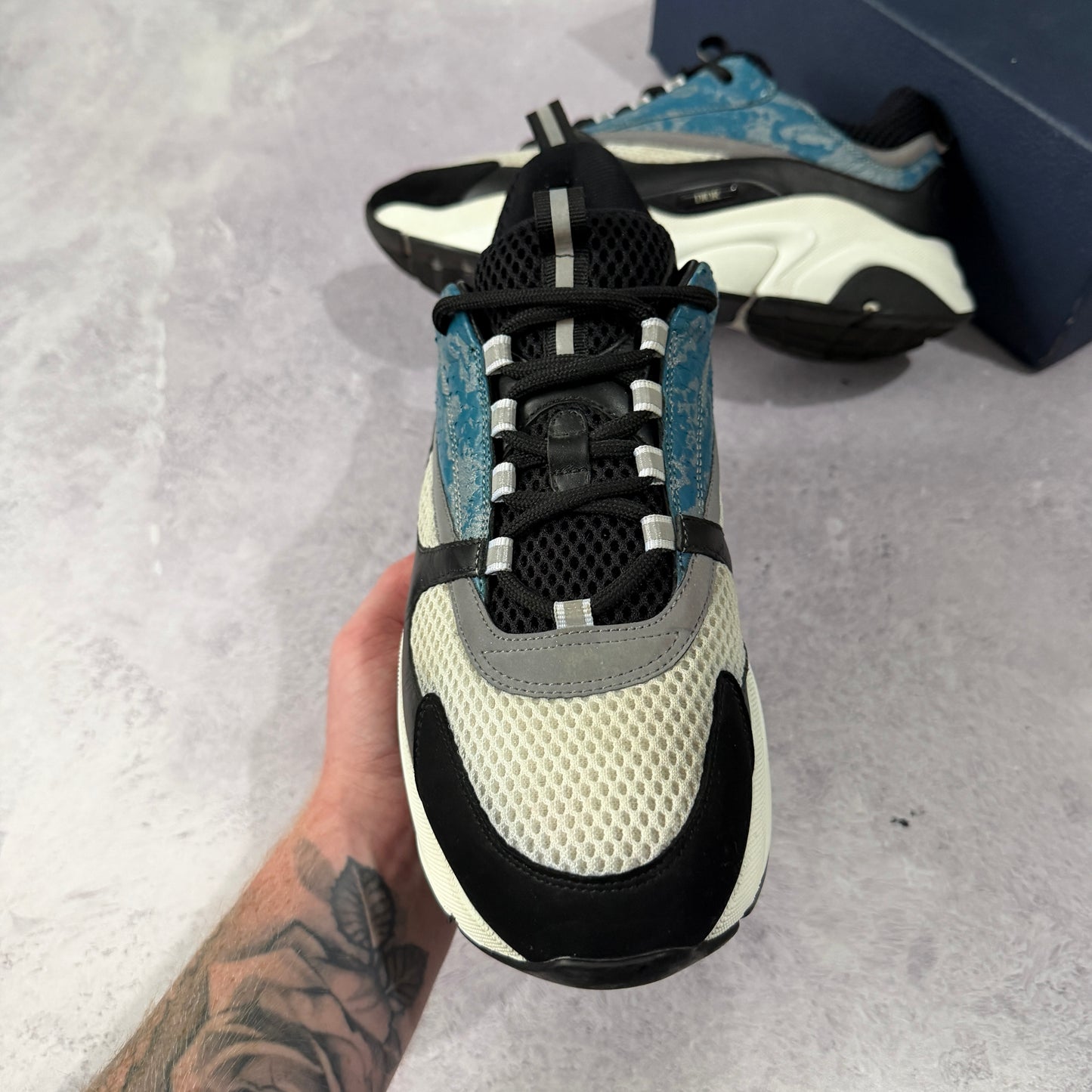 Dior B22 Python Trainers - UK 10