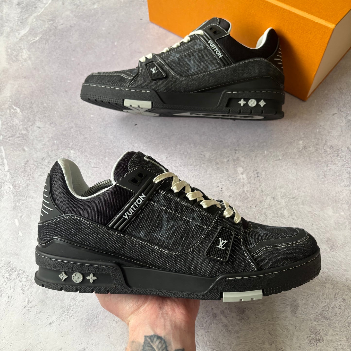 Louis Vuitton Denim Trainers - Fits UK 10.5/11