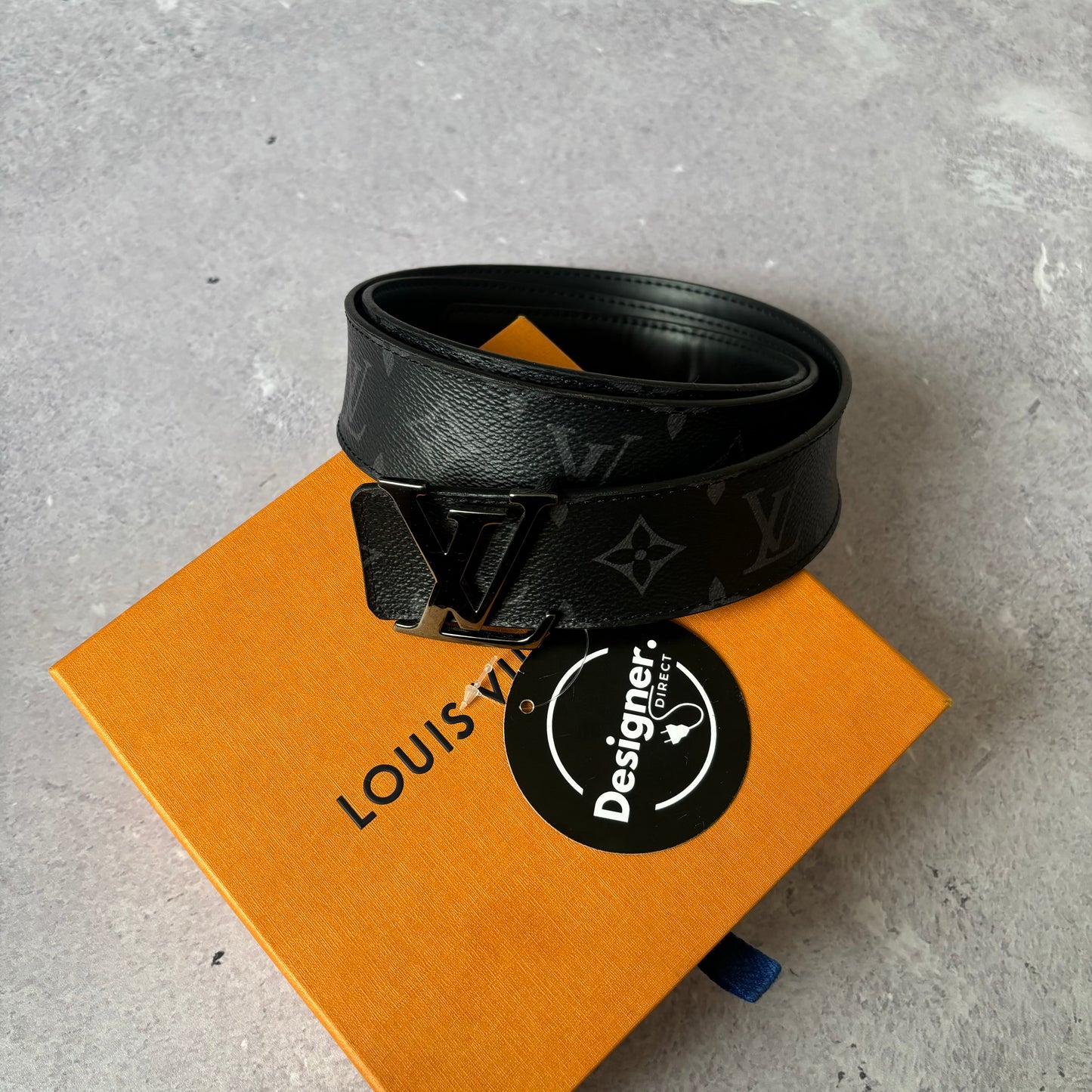 Louis Vuitton Black Monogram Belt Fits Waist 36” - 40”