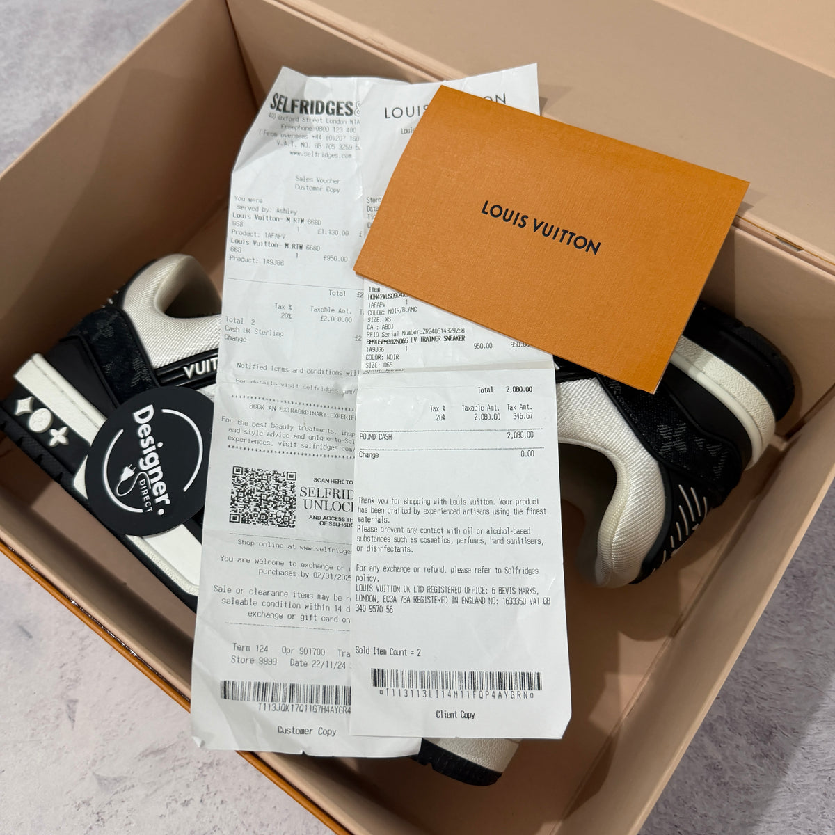 Louis Vuitton Denim Trainers - Fits UK 7/7.5